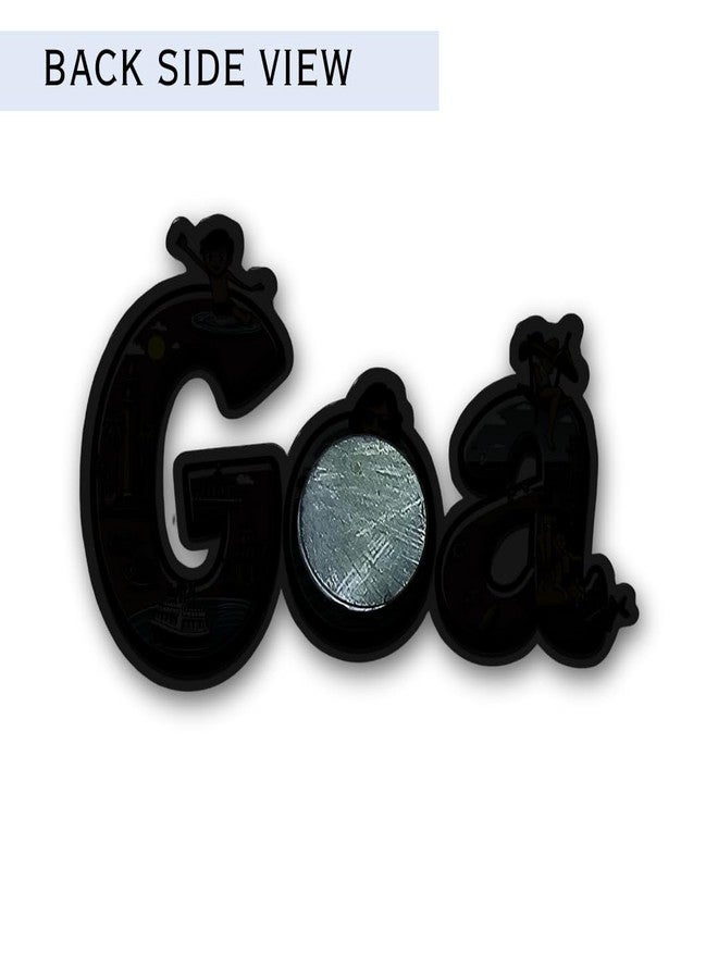 GIFTODAY مغناطيس خشبي تذكاري للثلاجة بتصميم ولاية غوا - مغناطيس مطبوع عليه صورة غوا لتزيين المكتب والمطبخ والمنزل | هدية تذكارية مثالية | عبوة من قطعة واحدة | المقاس 3 × 3 بوصة - Image 3